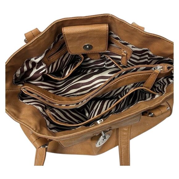 🔥4/$25 Dana Buchman Cognac Tote - Picture 6 of 9